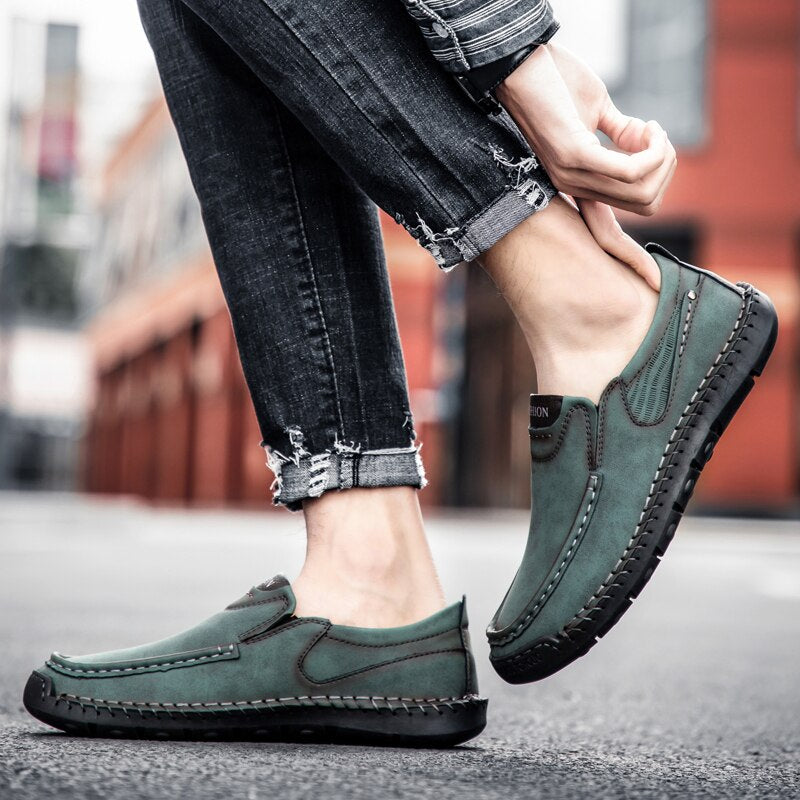 Men's Soft Leather Outdoor Loafers-My Soft Slipper