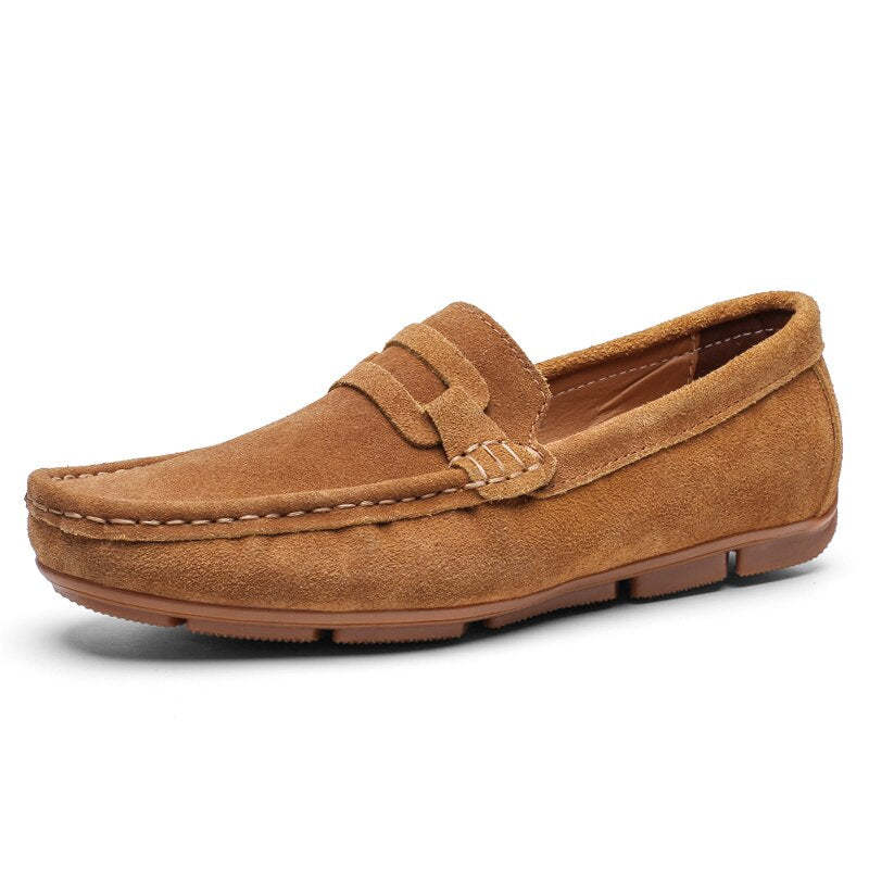 High Quality Genuine Flats Leather Loafers-My Soft Slipper