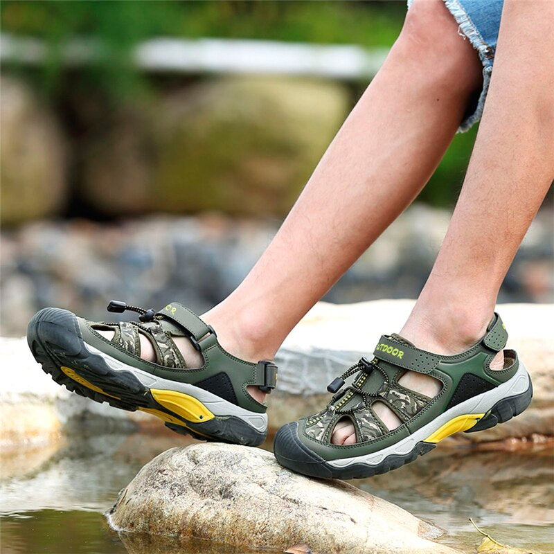 Summer Men Breathable Casual Flat Sandals-My Soft Slipper