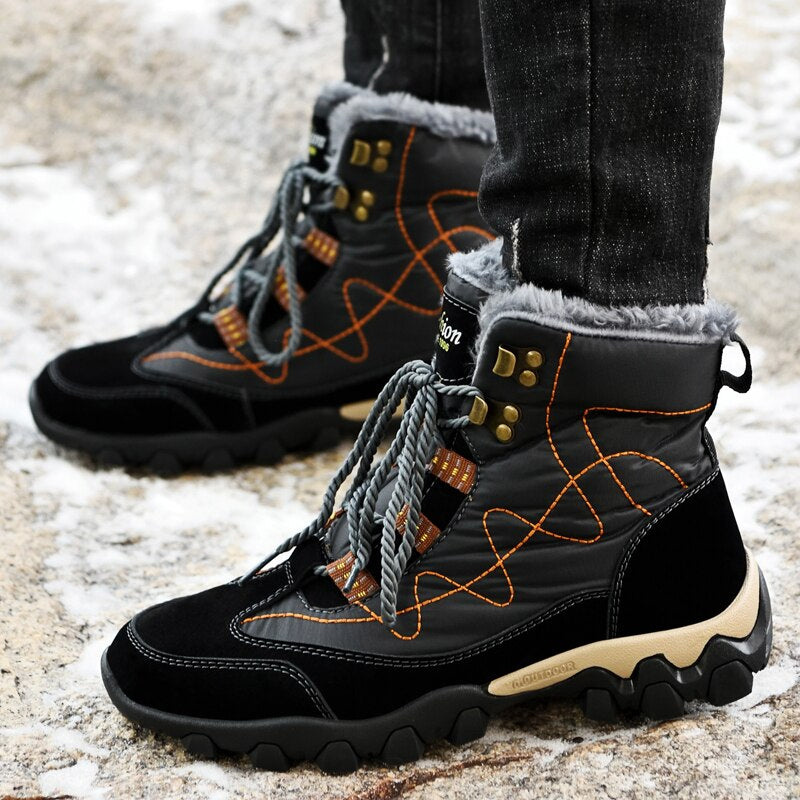 Winter Waterproof Men's Ankle Boots-My Soft Slipper