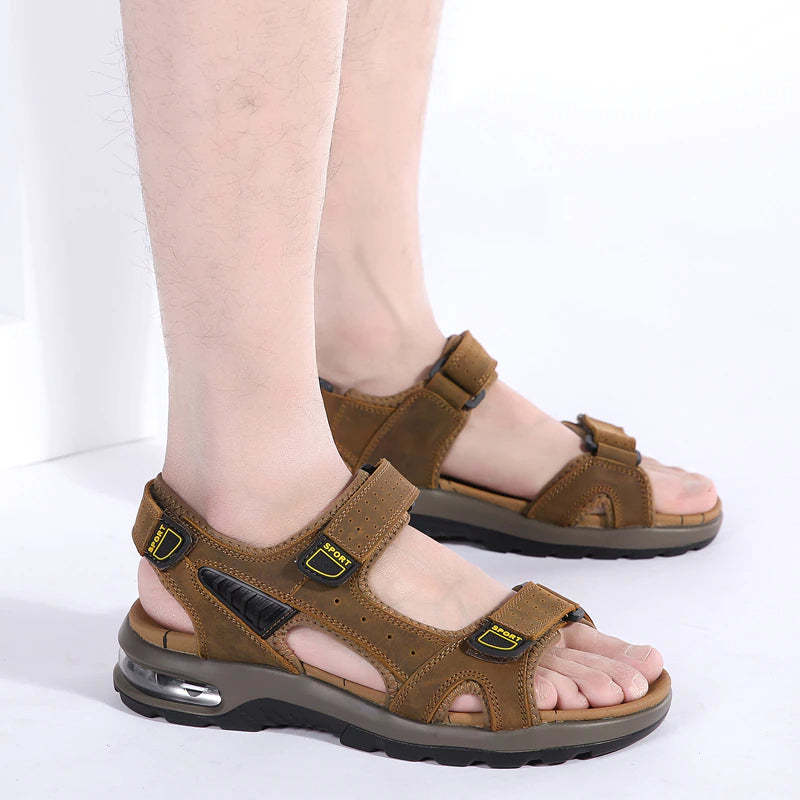 Summer Leather Non-Slip Men's Sandals-My Soft Slipper