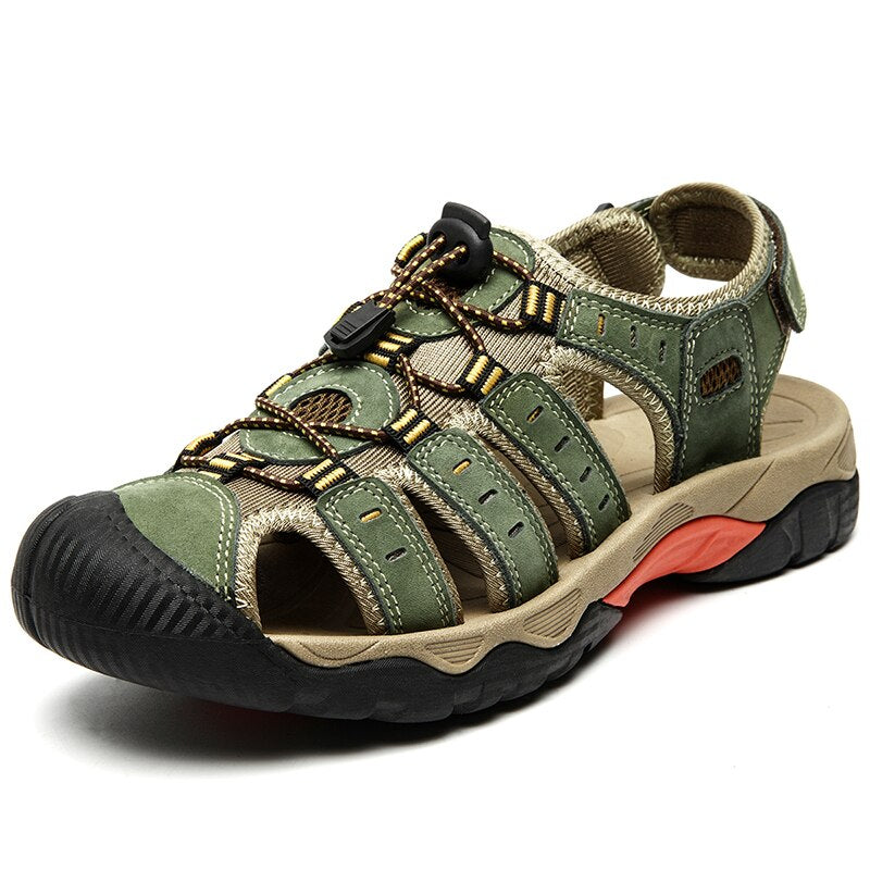 Soft Genuine Outdoor Summer Leather Sandals-My Soft Slipper