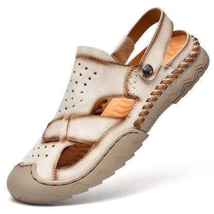 Outdoor Genuine Leather Beach Sandals-My Soft Slipper