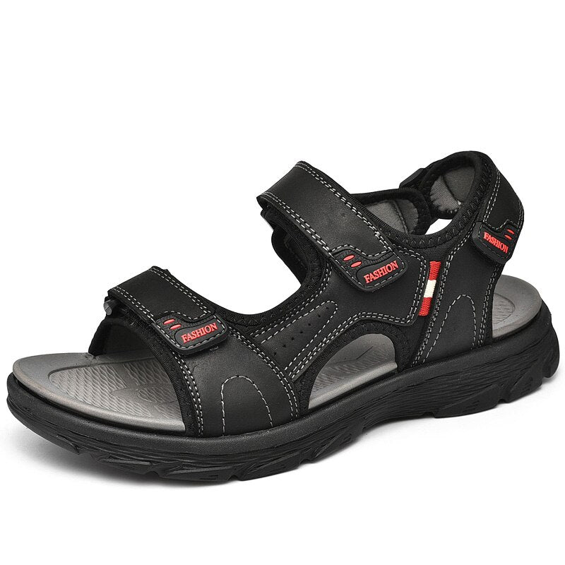Classic Men's Summer Genuine Leather Sandals-My Soft Slipper