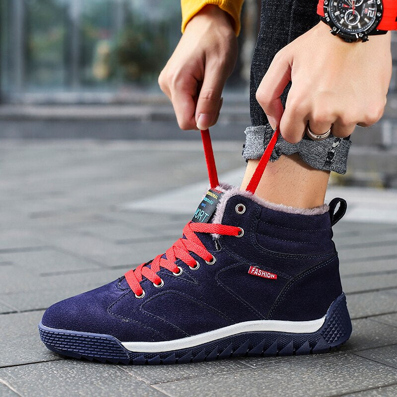 Winter Winter Warm Plush Lace-Up Ankle Boots-My Soft Slipper