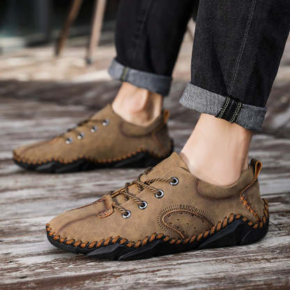 Men's Handmade Soft Leather Casual Shoes-My Soft Slipper