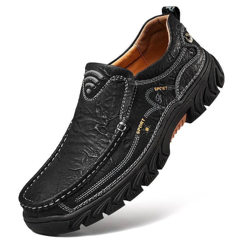 Men's Genuine Leather Casual Shoes-My Soft Slipper