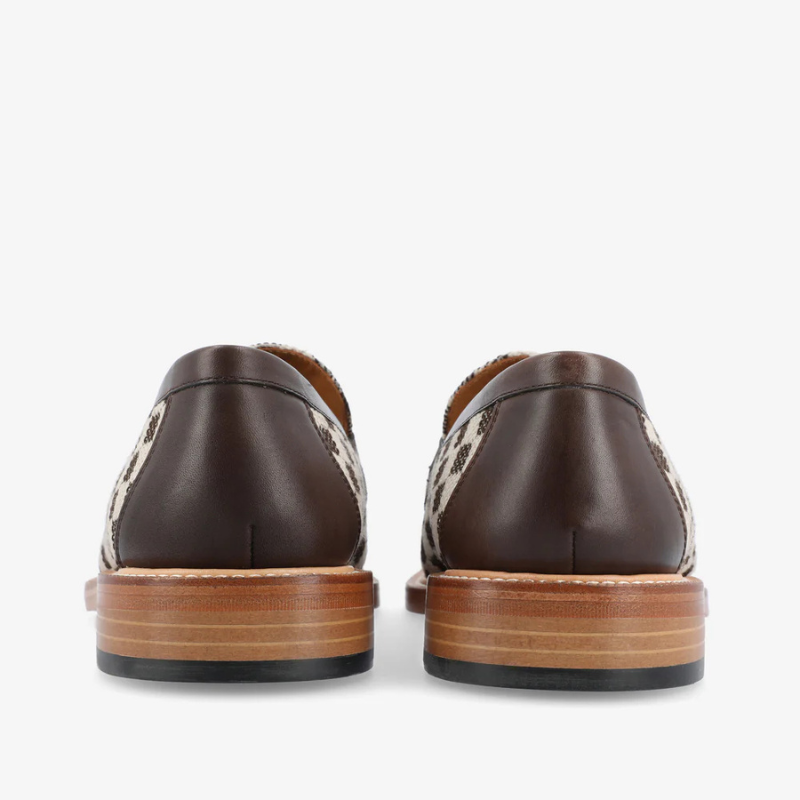 Check Canvas And Leather Blake Stitch Loafer