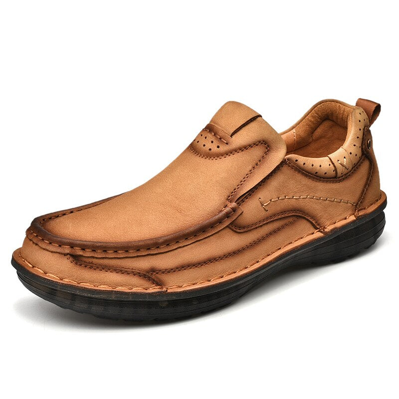 Spring Genuine Leather Men's Shoes-My Soft Slipper