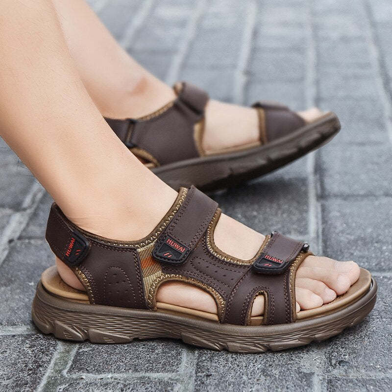 Men's Summer Genuine Leather Sandals-My Soft Slipper