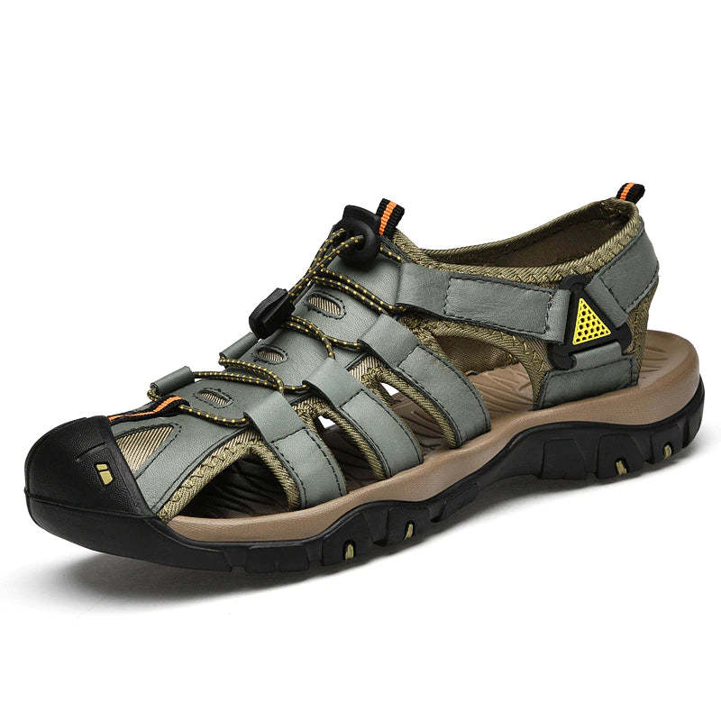 Soft Leather Roman Outdoor Men Sandals-My Soft Slipper