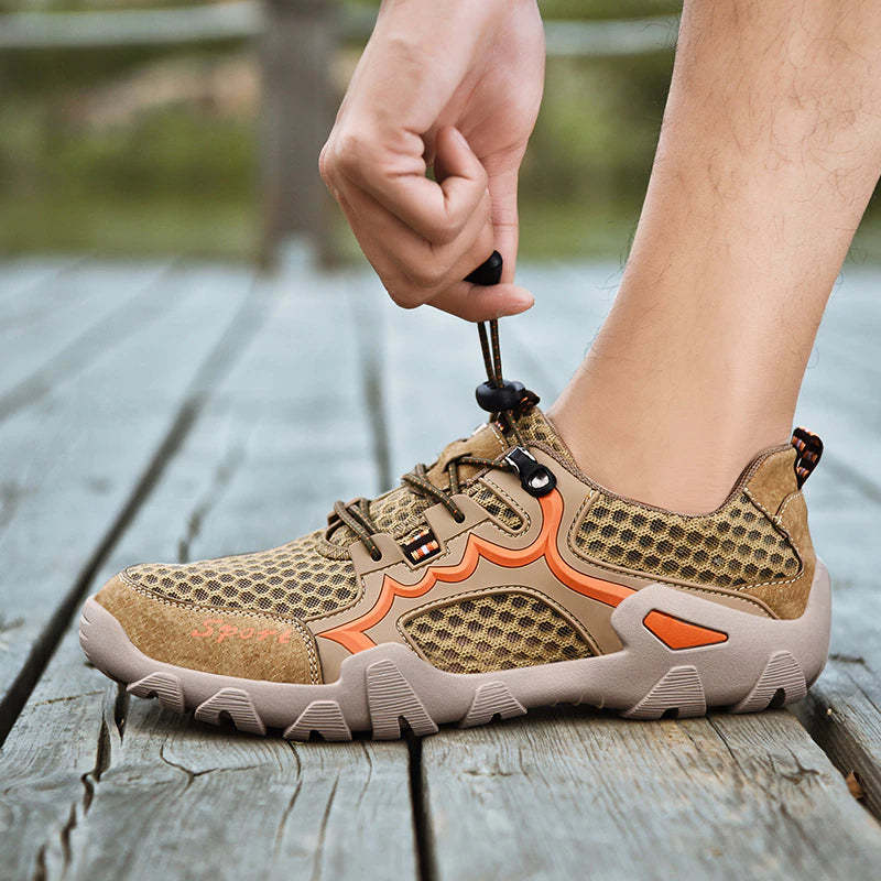 Men Casual Handmade Breathable Mesh Shoes-My Soft Slipper