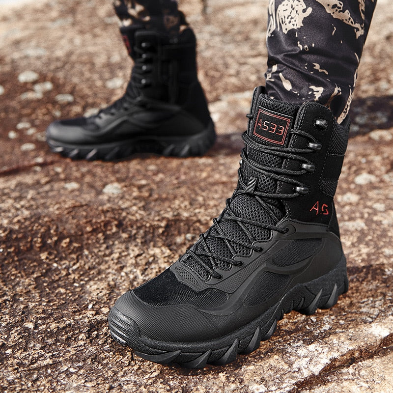 Men's Military Outdoor Ankle Boots-My Soft Slipper