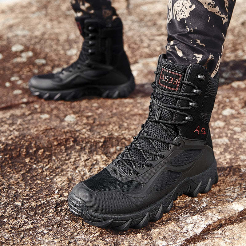 Men's Military Outdoor Ankle Boots-My Soft Slipper