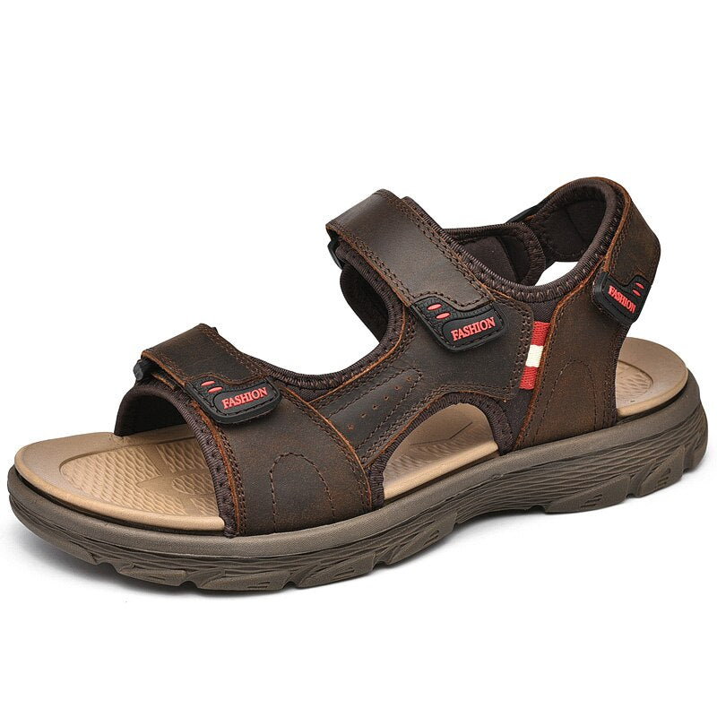 Classic Men's Summer Genuine Leather Sandals-My Soft Slipper