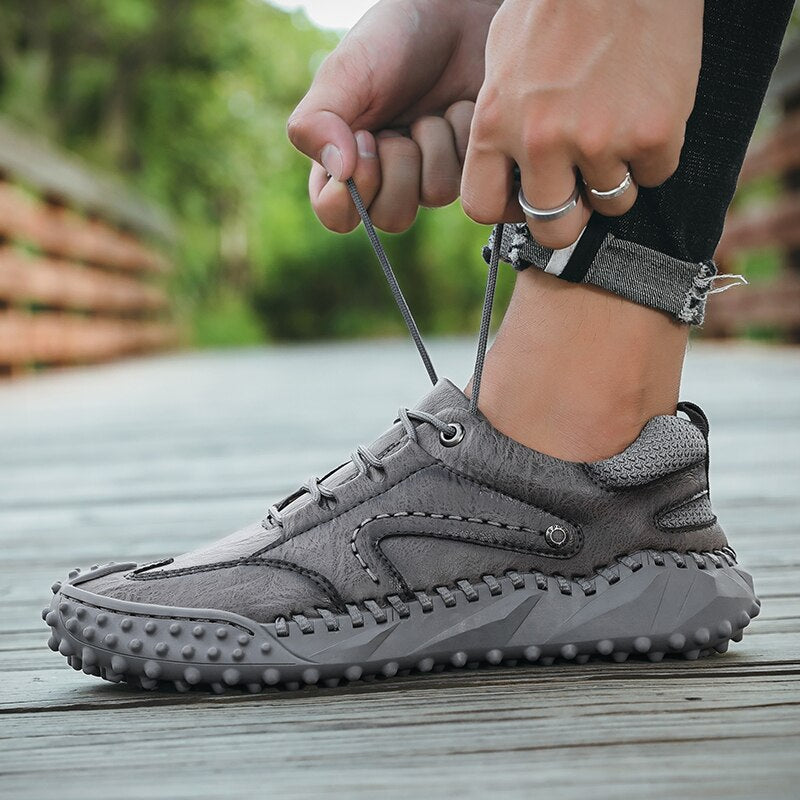 Men's Comfortable Leather Outdoor Loafers-My Soft Slipper