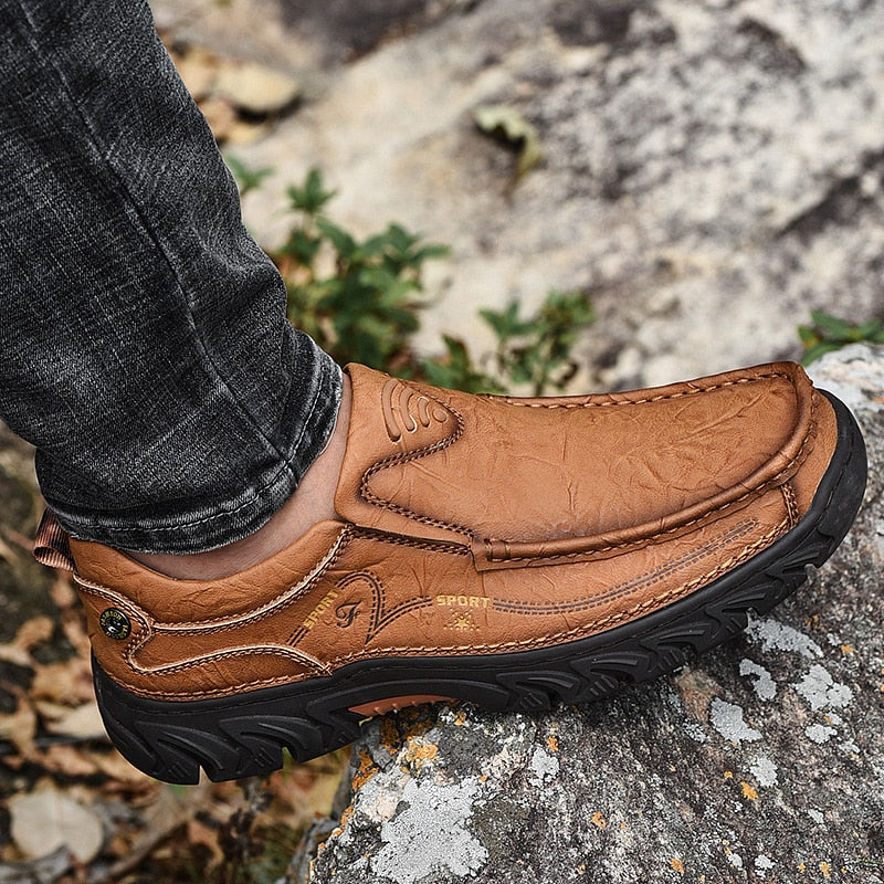 Men's Genuine Leather Casual Shoes-My Soft Slipper