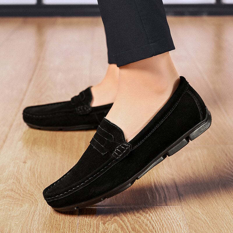 High Quality Genuine Flats Leather Loafers-My Soft Slipper