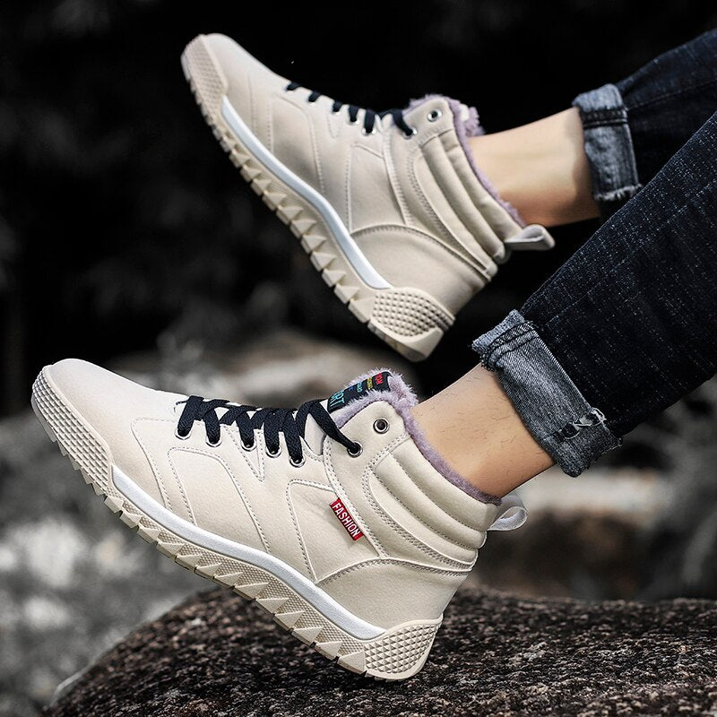 Winter Winter Warm Plush Lace-Up Ankle Boots-My Soft Slipper