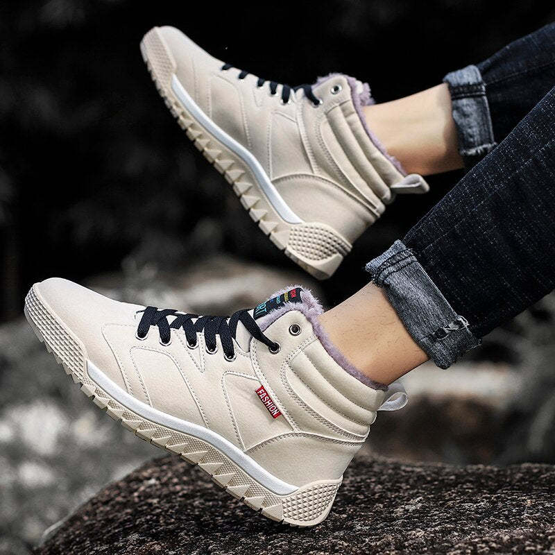 Winter Winter Warm Plush Lace-Up Ankle Boots-My Soft Slipper