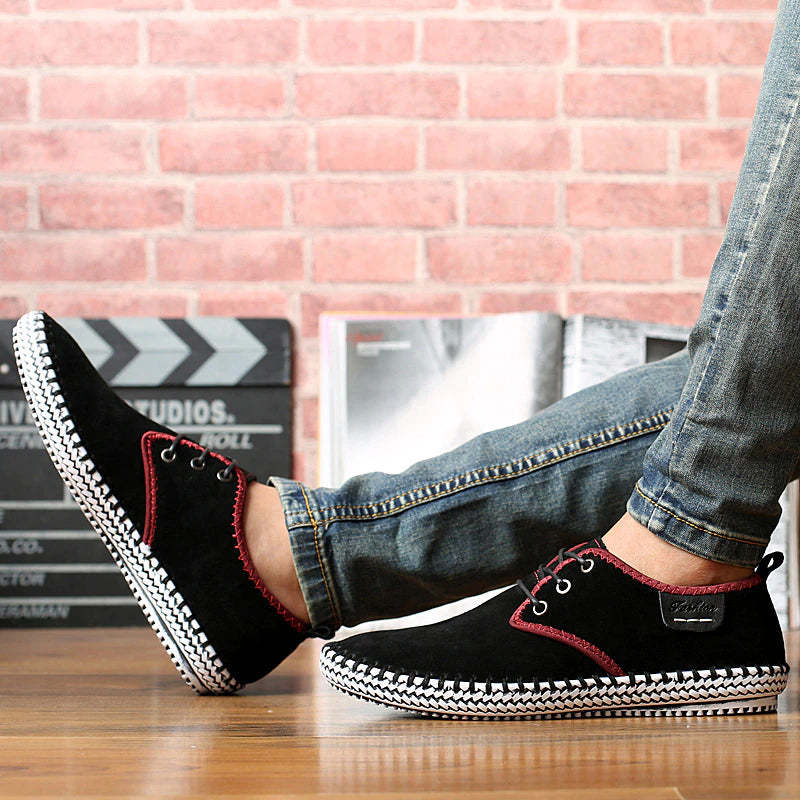 Breathable Outdoor Flat Leather Walking Shoes-My Soft Slipper