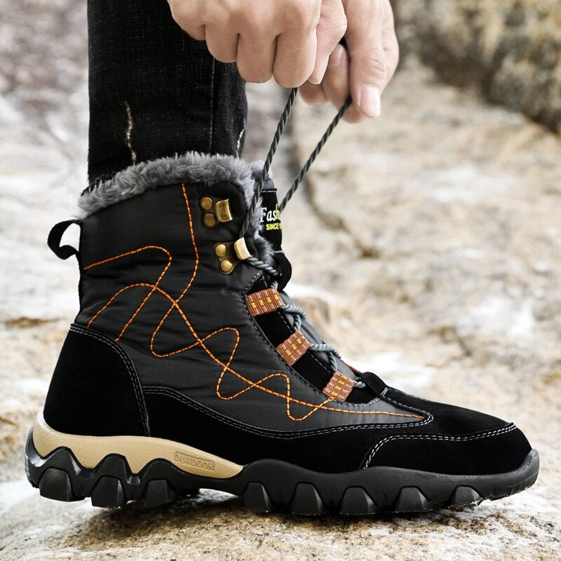 Winter Waterproof Men's Ankle Boots-My Soft Slipper