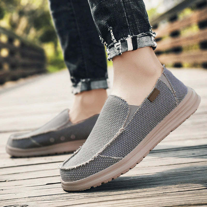 Summer Denim Canvas Men Breathable Casual Shoes-My Soft Slipper