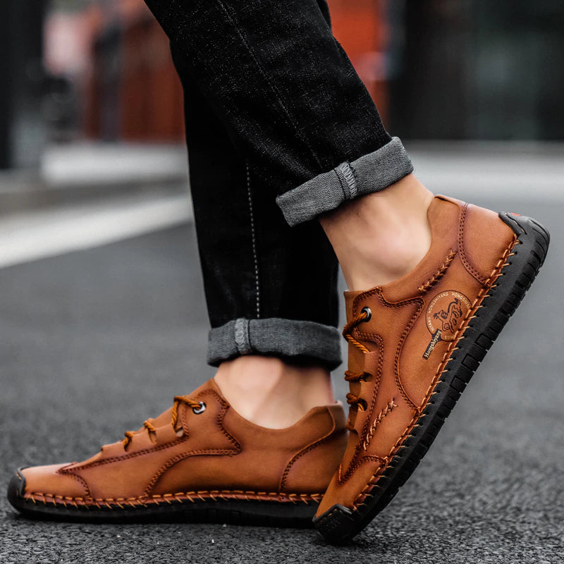 Handmade Men's Casual Leather Shoes-My Soft Slipper