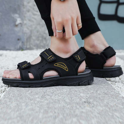 Classic Men's Summer Genuine Leather Sandals-My Soft Slipper