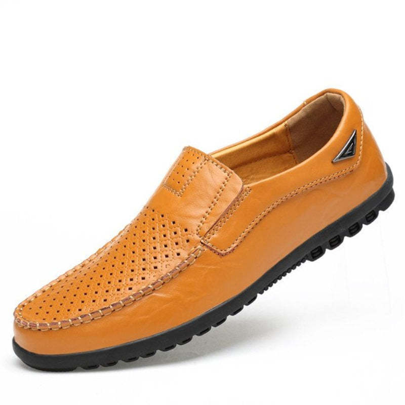 Men Fashion Casual Leather Loafers-My Soft Slipper