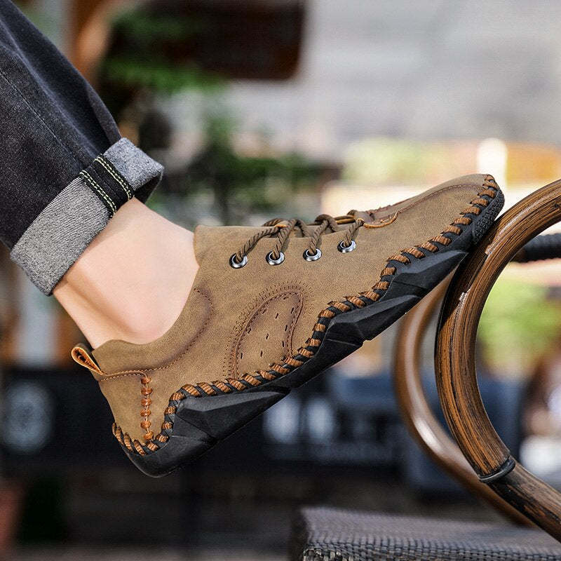Men's Handmade Soft Leather Casual Shoes-My Soft Slipper