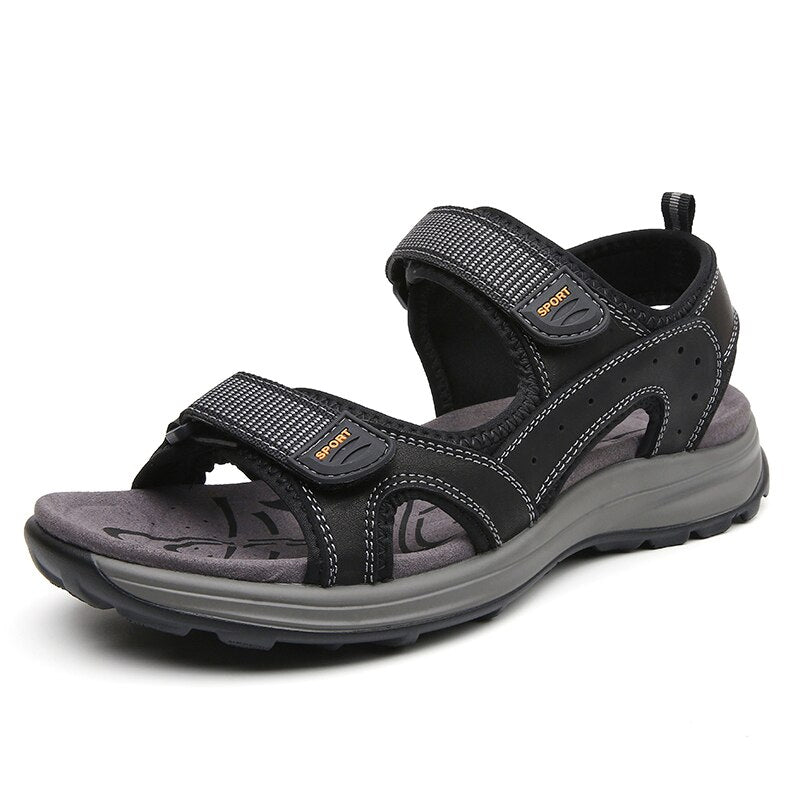 Summer Genuine Leather Lightweight Beach Sandals-My Soft Slipper