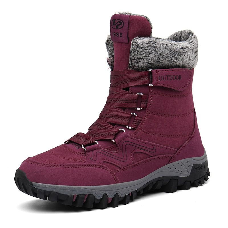 Plush Warm Men Ankle Waterproof Boots-My Soft Slipper