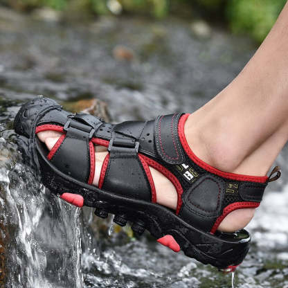 Genuine Leather Beach Sandals For Man-My Soft Slipper