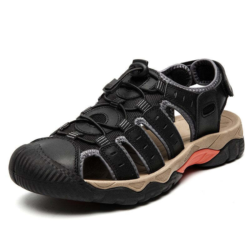 Soft Genuine Outdoor Summer Leather Sandals-My Soft Slipper