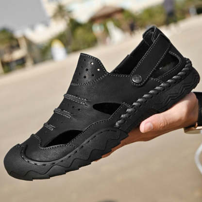 Outdoor Genuine Leather Beach Sandals-My Soft Slipper