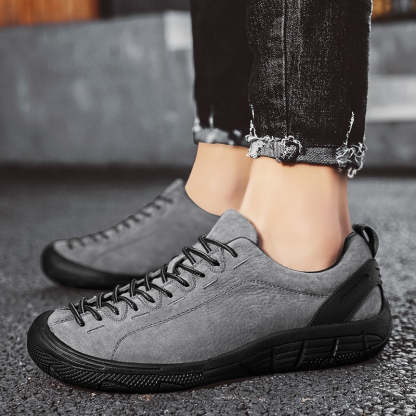 Men's Leather Outdoor Non-Slip Sneakers-My Soft Slipper