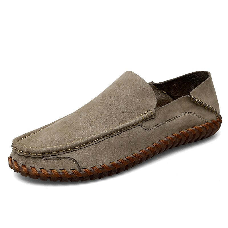 Leather Breathable Outdoor Men Loafers-My Soft Slipper