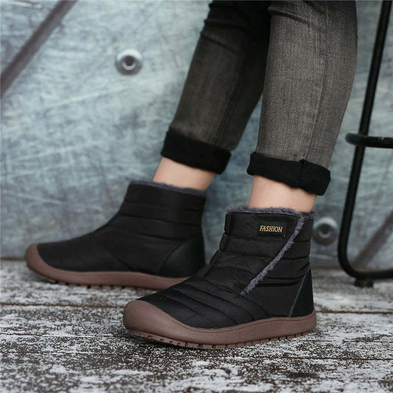 Waterproof Winter Non-Slip Ankle Boots-My Soft Slipper