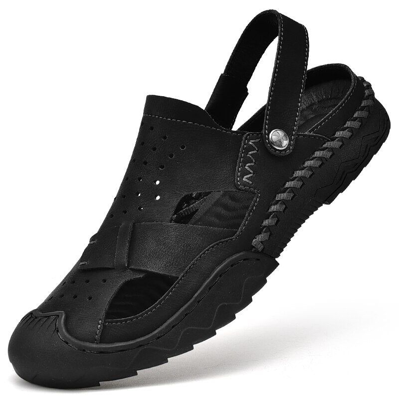 Outdoor Genuine Leather Beach Sandals-My Soft Slipper