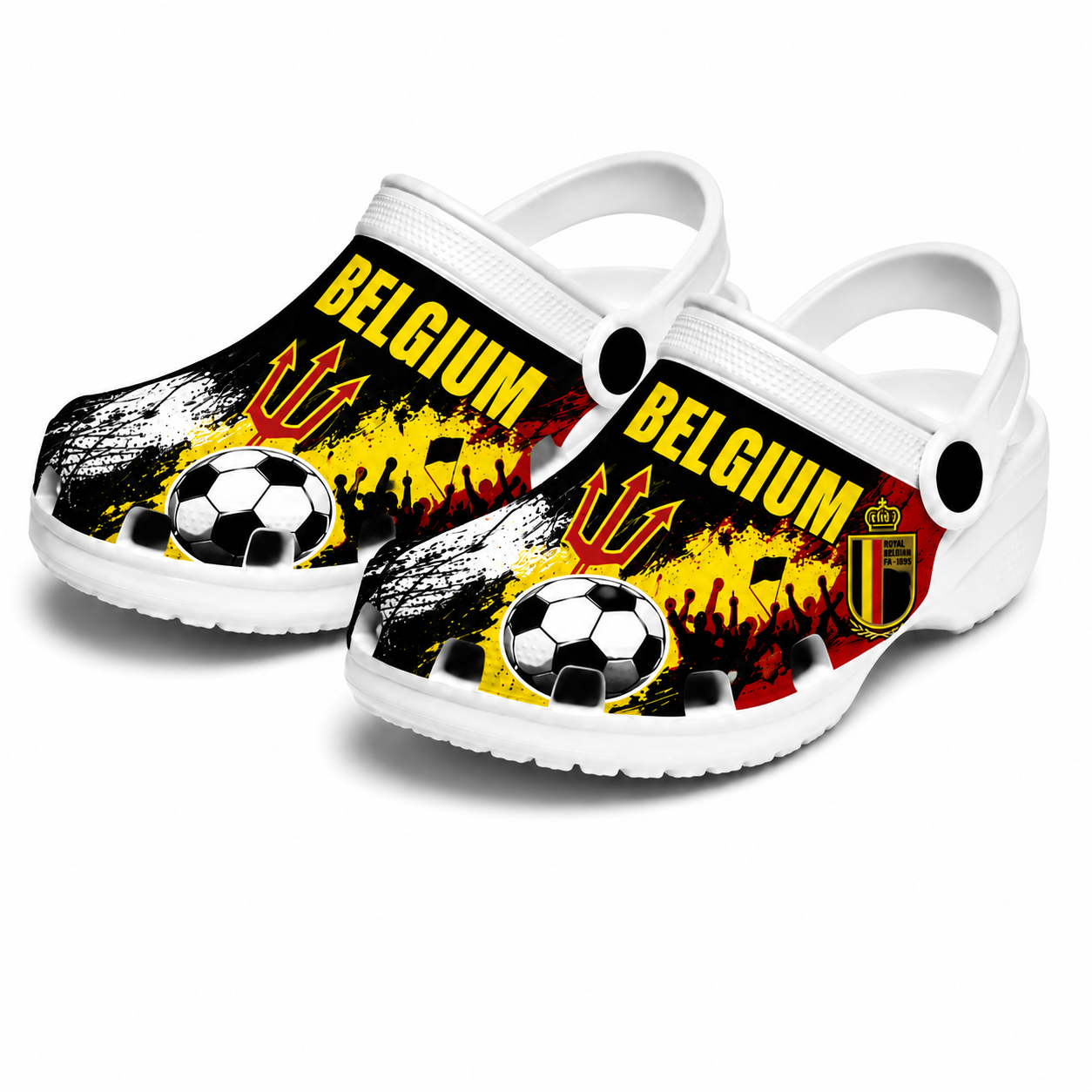 World Cup 2026 Belgium Football Fan Printed Clogs