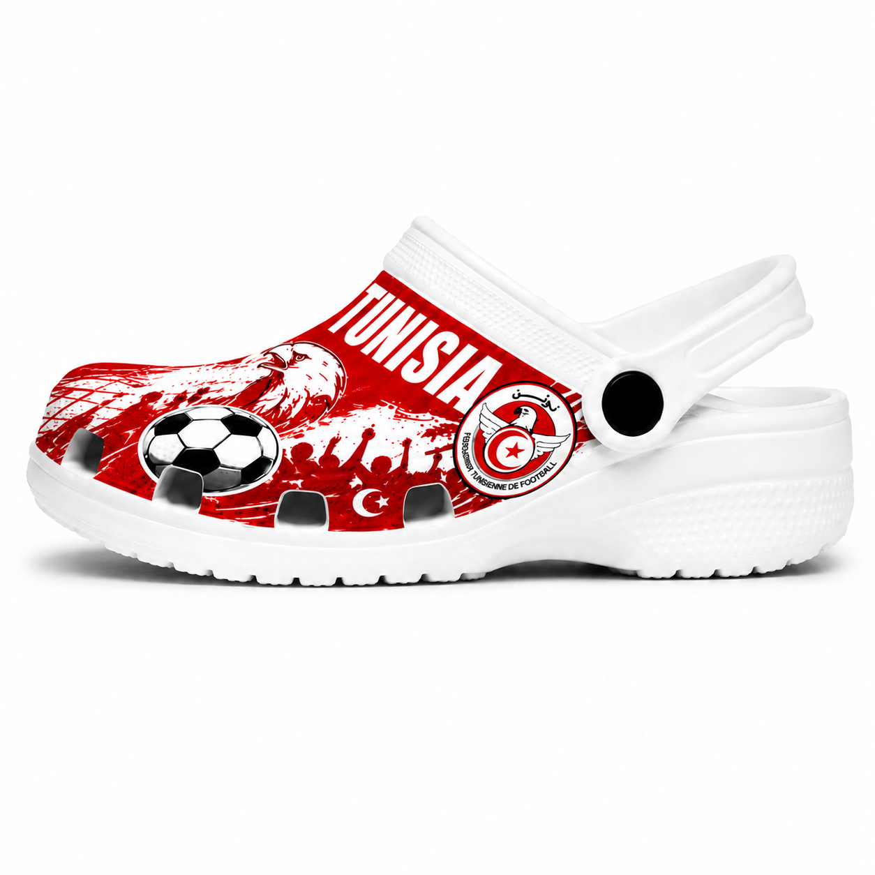 World Cup 2026 Tunisia Football Fan Printed Clogs