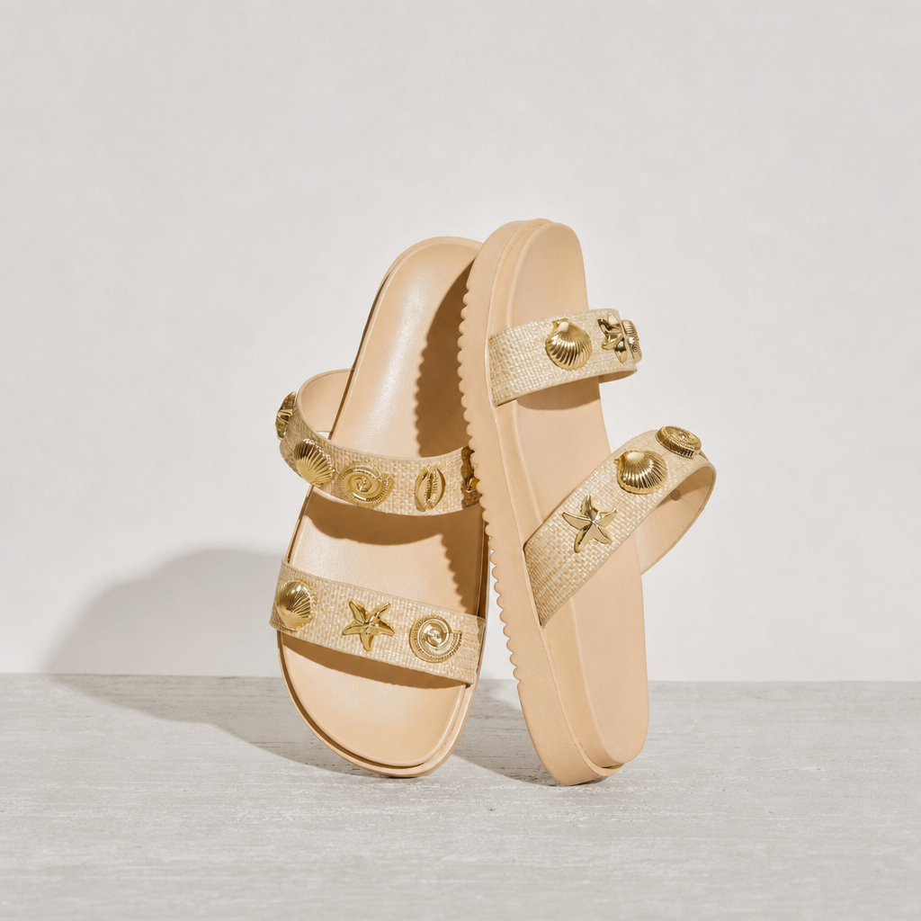 Casual Double Strap Flat Sandals For Summer