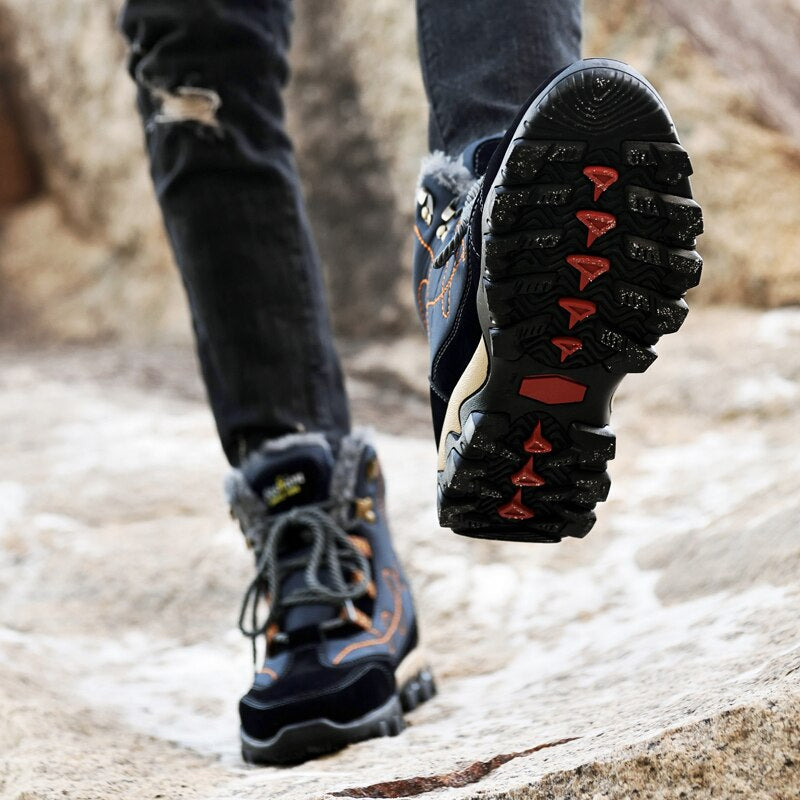 Winter Waterproof Men's Ankle Boots-My Soft Slipper