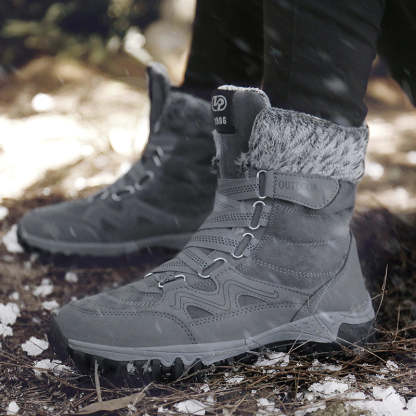 Plush Warm Men Ankle Waterproof Boots-My Soft Slipper
