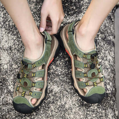 Soft Genuine Outdoor Summer Leather Sandals-My Soft Slipper