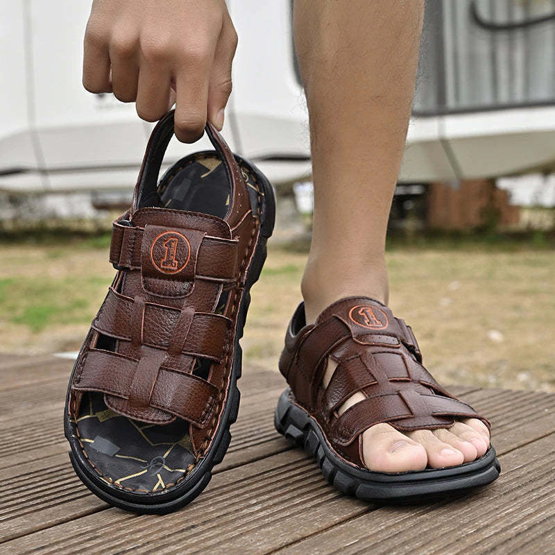 Summer Leather Sandals For Men-My Soft Slipper