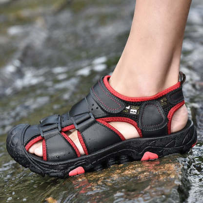 Genuine Leather Beach Sandals For Man-My Soft Slipper