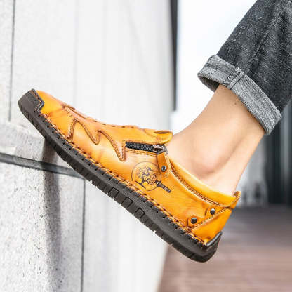 Men's Casual Soft Leather Shoes-My Soft Slipper