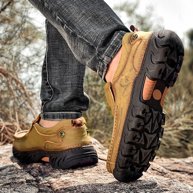 Men's Genuine Leather Casual Shoes-My Soft Slipper